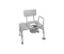 Picture of Drive Medical 12005KDC-1 Transfer Bench Commode Chair for Toilet with Padded Seat, Gray