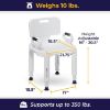 Picture of Drive Medical RTL12505 Handicap Bathroom Bench with Back and Arms, White