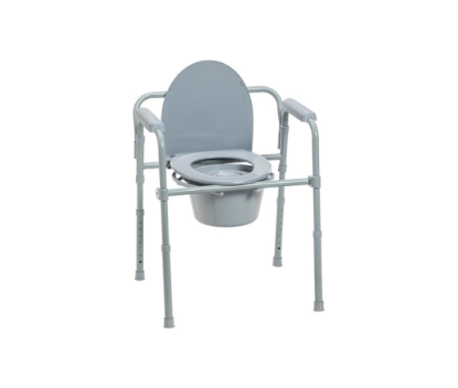 Picture of Drive Medical 11148-1 Folding Steel Bedside Commode Chair, Portable Toilet