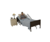 Picture of Drive Medical Delta Ultra Light Full Electric Hospital Bed with Half Rails