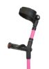 Adjustable Aluminum Forearm Crutches - Neon Pink (Pair)