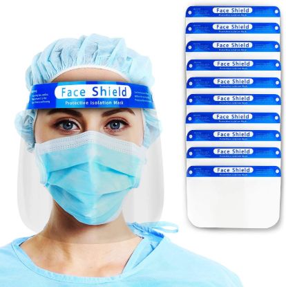Clear Anti-Fog Protective Face Shield - 10 Pack